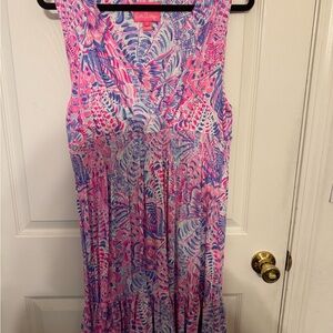 Lilly Pulitzer Vivette dress in Raspberry Sea You Soon